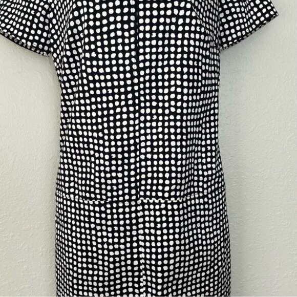 Carlisle black white polka dot front pocket shift dress 0 - Picture 4 of 13